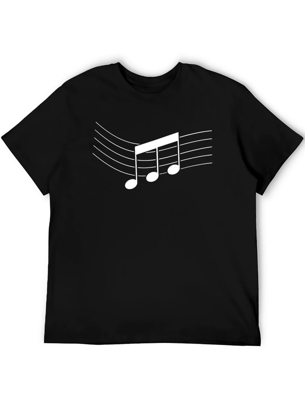 Music Note Graphic Black T-Shirt - Casual Style product image 5