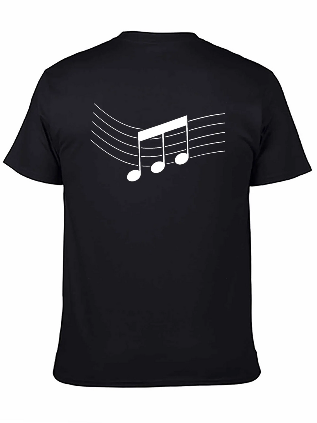 Music Note Graphic Black T-Shirt - Casual Style product image 4
