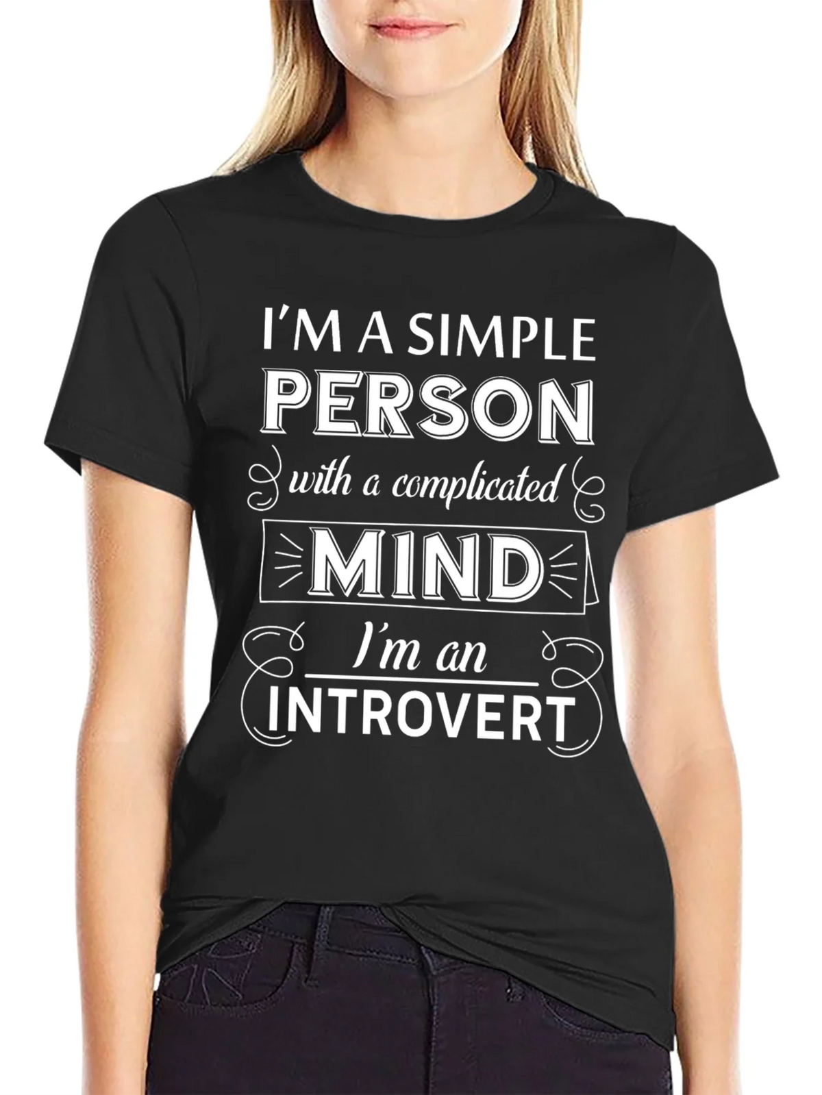 Introvert Mind T-Shirt - Simple Person Complicated product image 2
