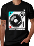 Retro Turntable Graphic T-Shirt - DJ Music Lover Tee product image 1