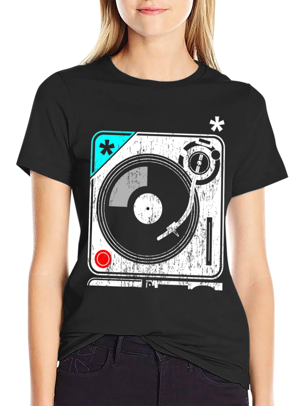 Retro Turntable Graphic T-Shirt - DJ Music Lover Tee product image 2