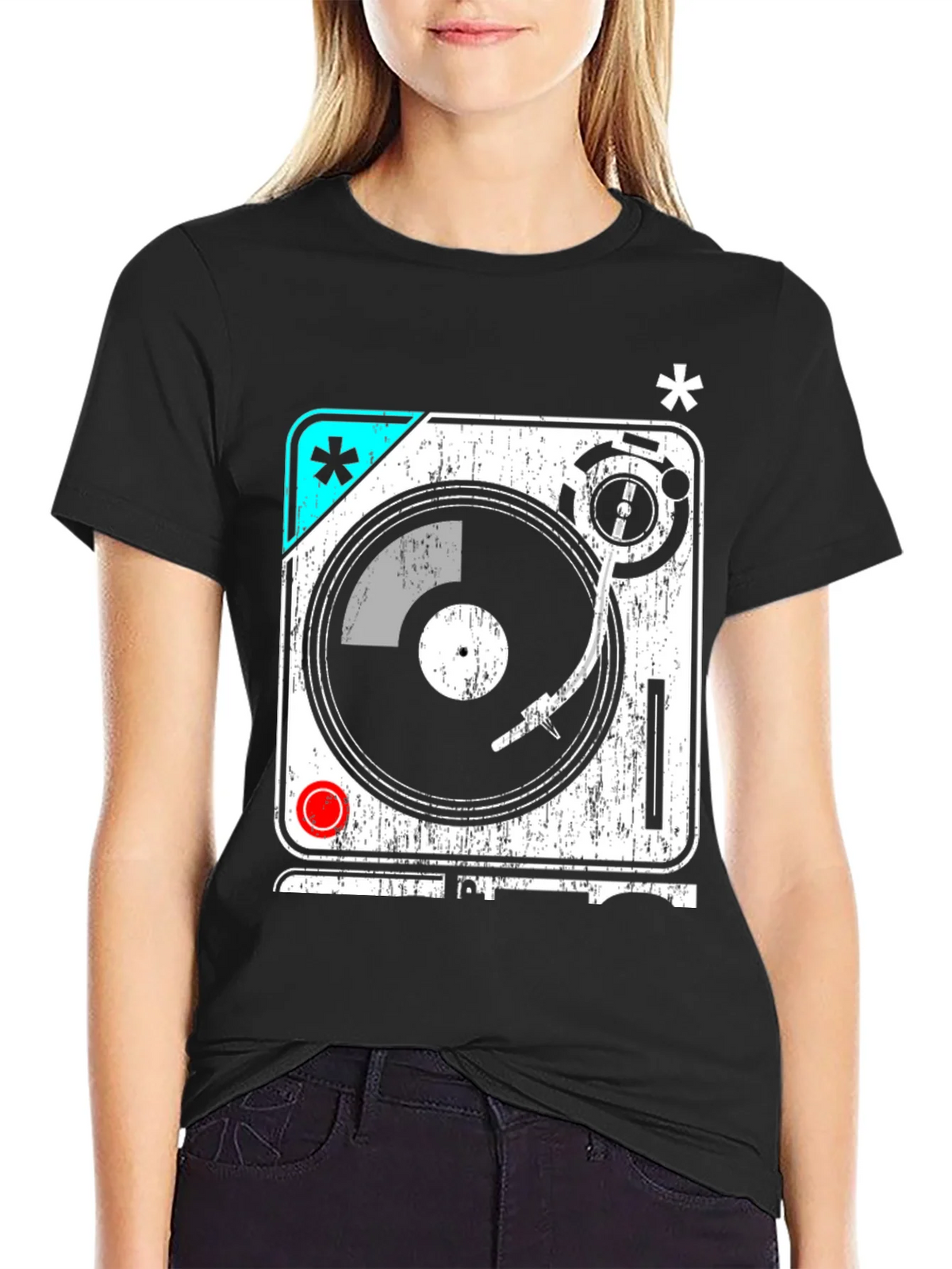 Retro Turntable Graphic T-Shirt - DJ Music Lover Tee product image 2