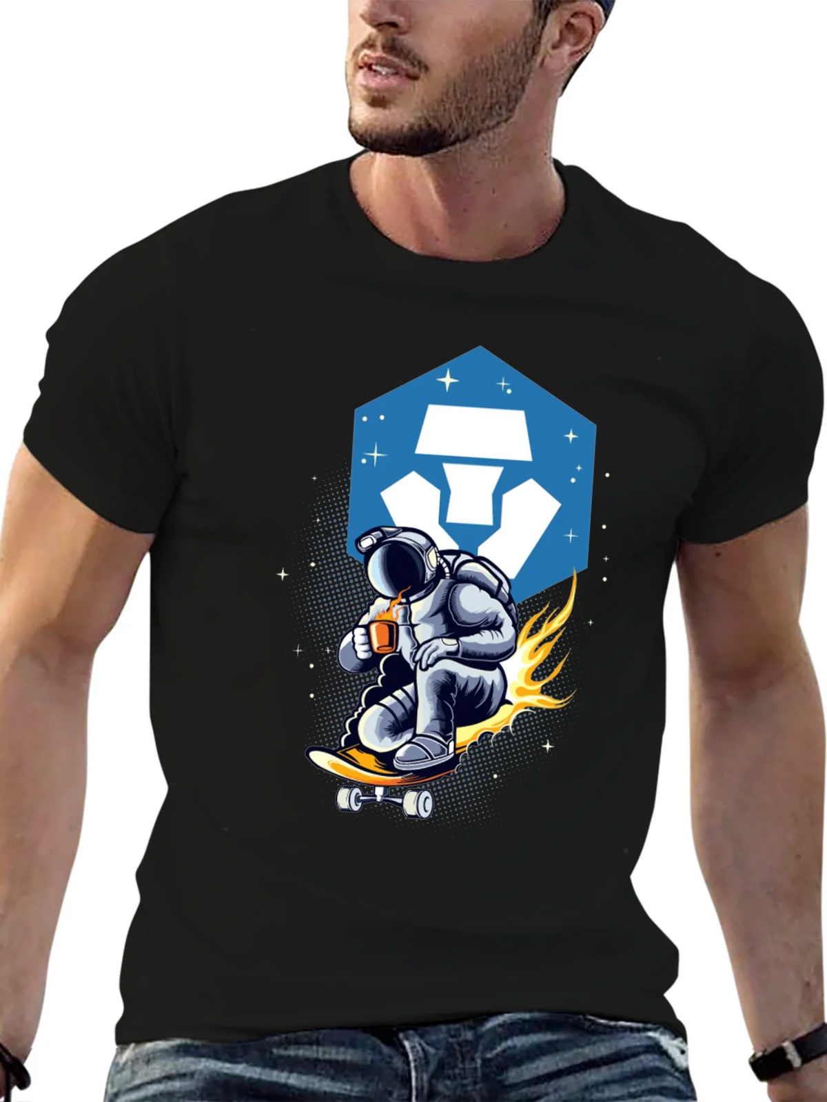 Astronaut Skateboard T-Shirt product image 5