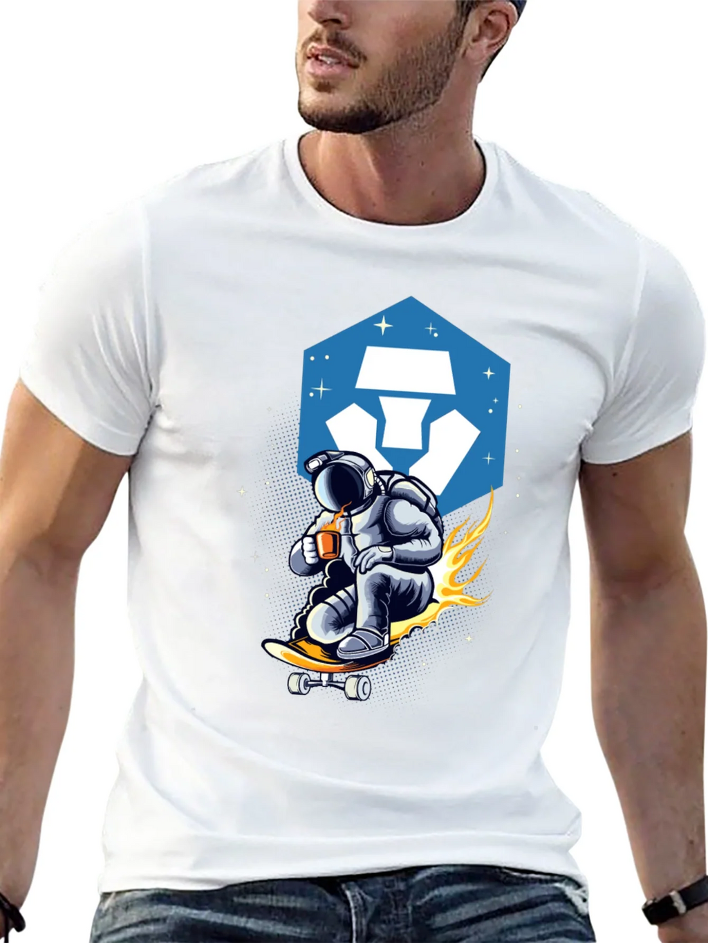 Astronaut Skateboard T-Shirt product image 10