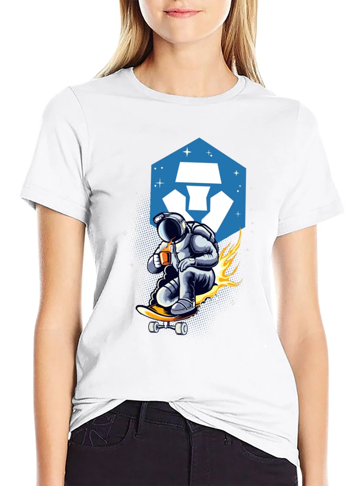Astronaut Skateboard T-Shirt product image 6