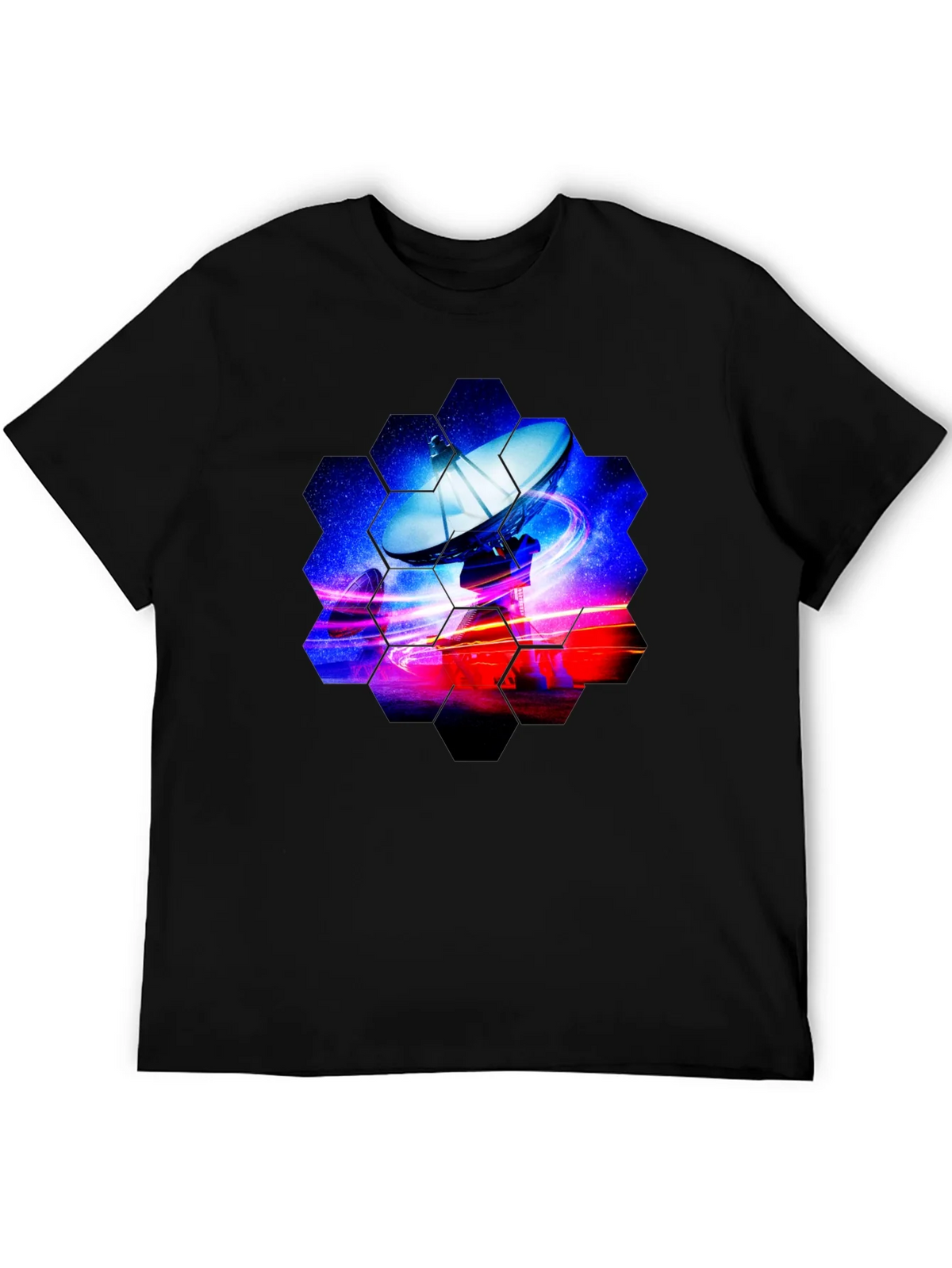 Cosmic Satellite Black T-Shirt product image 5