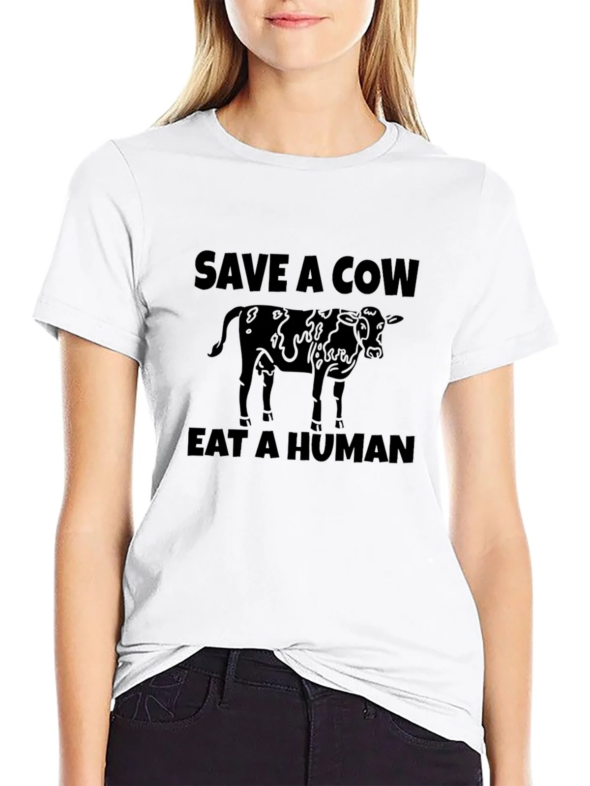 Save A Cow Eat A Human Graphic T-Shirt product image 8