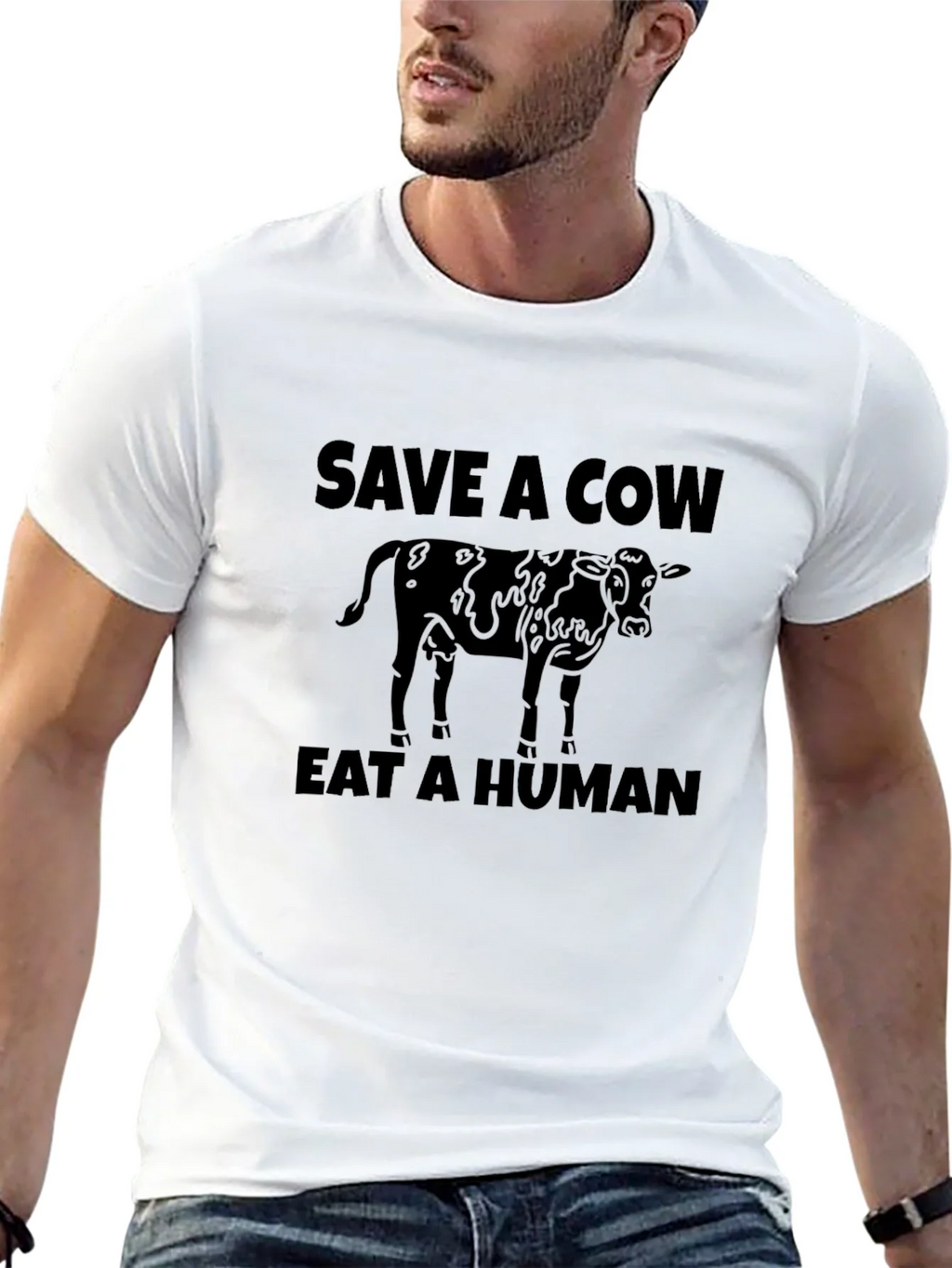 Save A Cow Eat A Human Graphic T-Shirt product image 12
