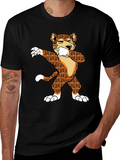 Dabbing Leopard Graphic T-Shirt product image 1