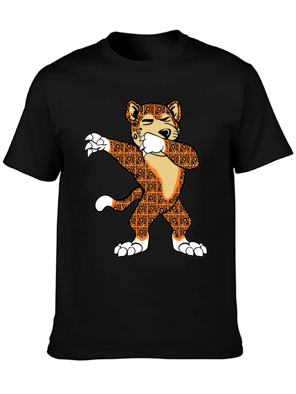 Dabbing Leopard Graphic T-Shirt product image 3