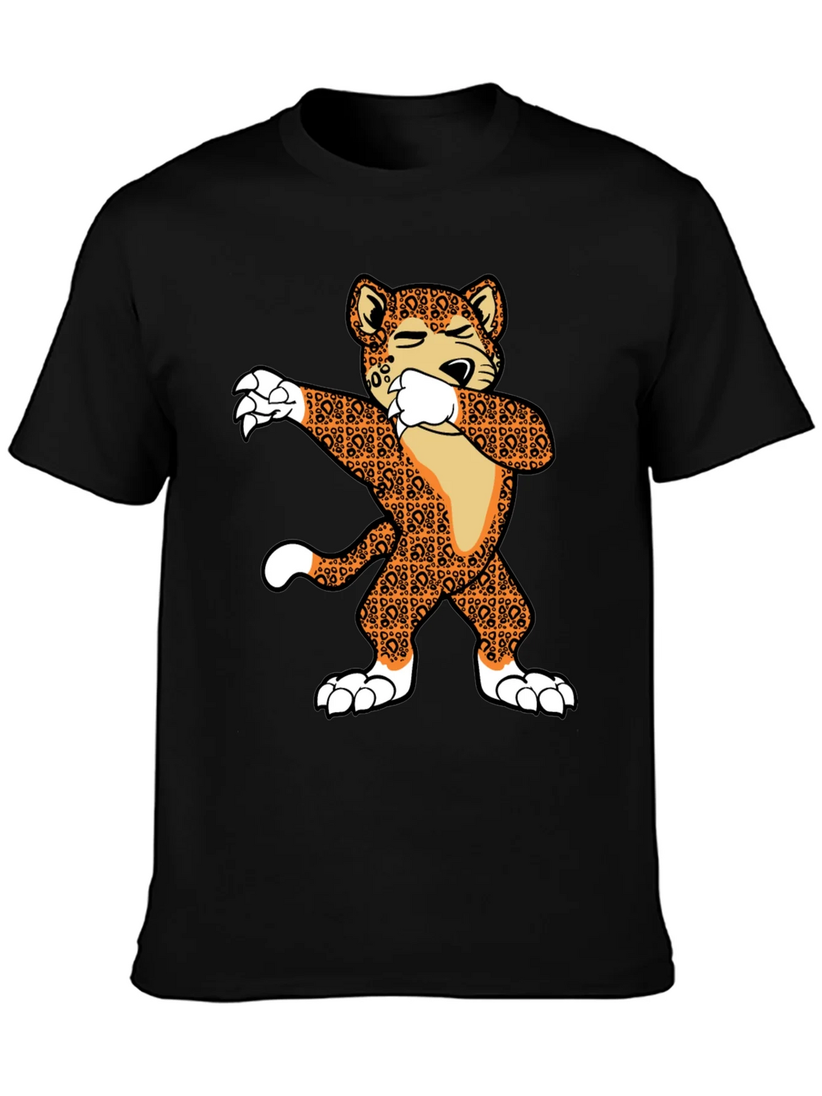 Dabbing Leopard Graphic T-Shirt product image 3