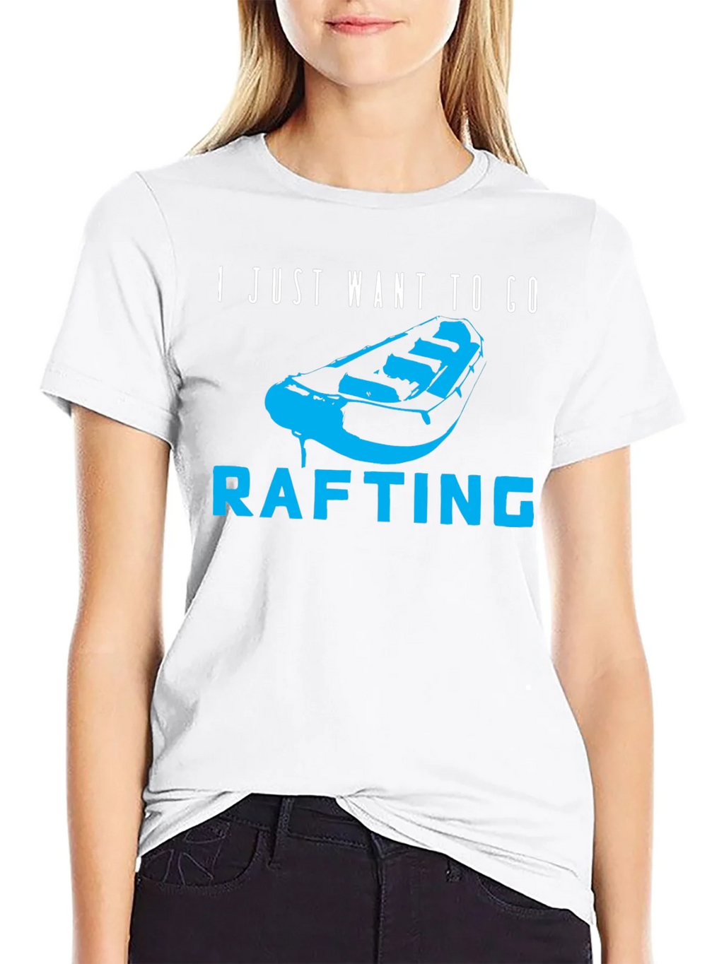 Rafting T-Shirt - I Just Want to Go - Black product image 7