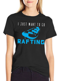 Rafting T-Shirt - I Just Want to Go - Black product image 1