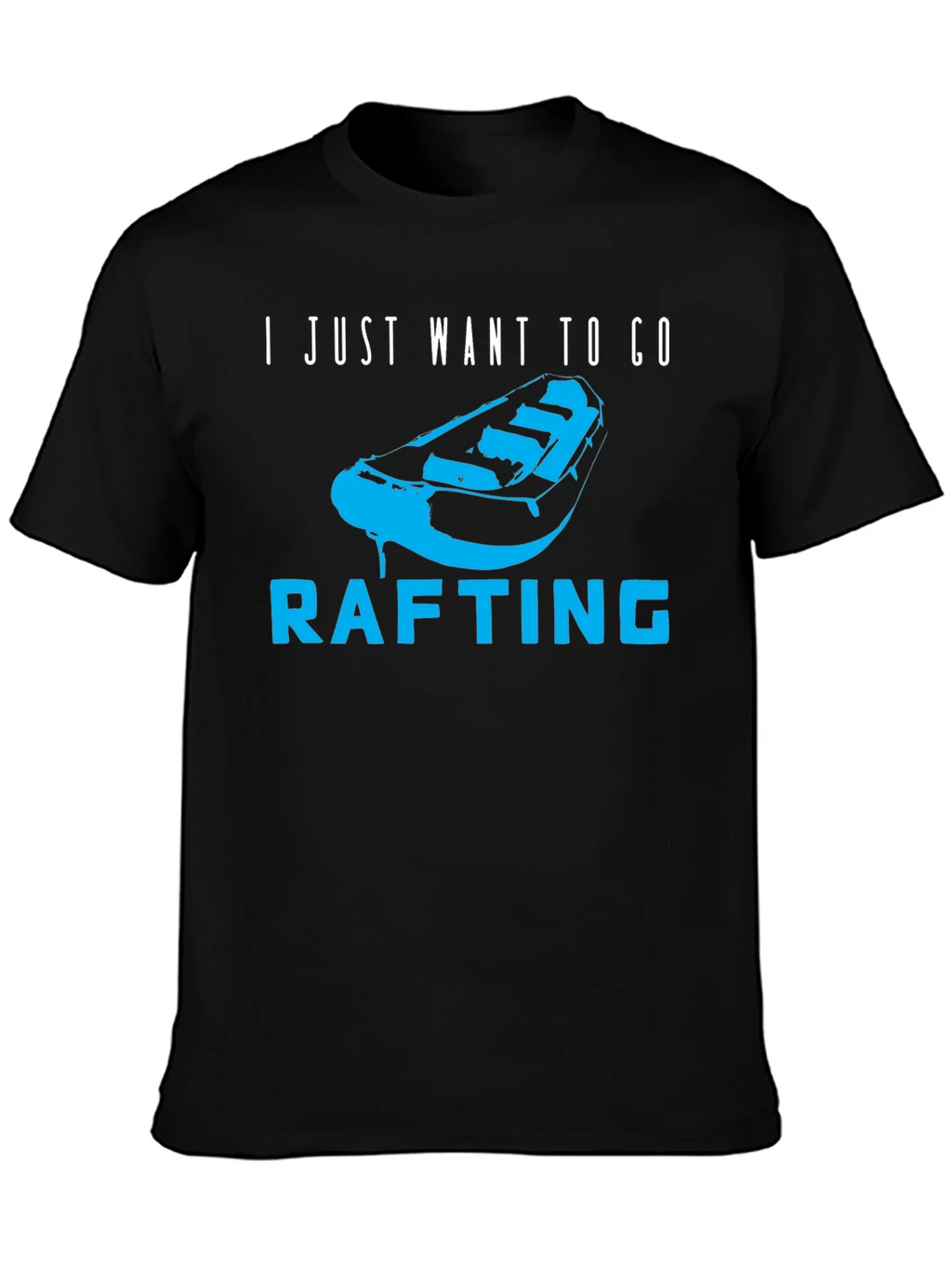 Rafting T-Shirt - I Just Want to Go - Black product image 2