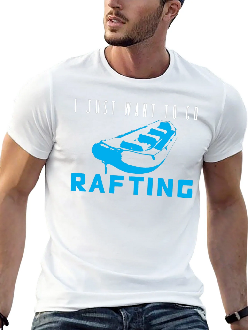 Rafting T-Shirt - I Just Want to Go - Black product image 11