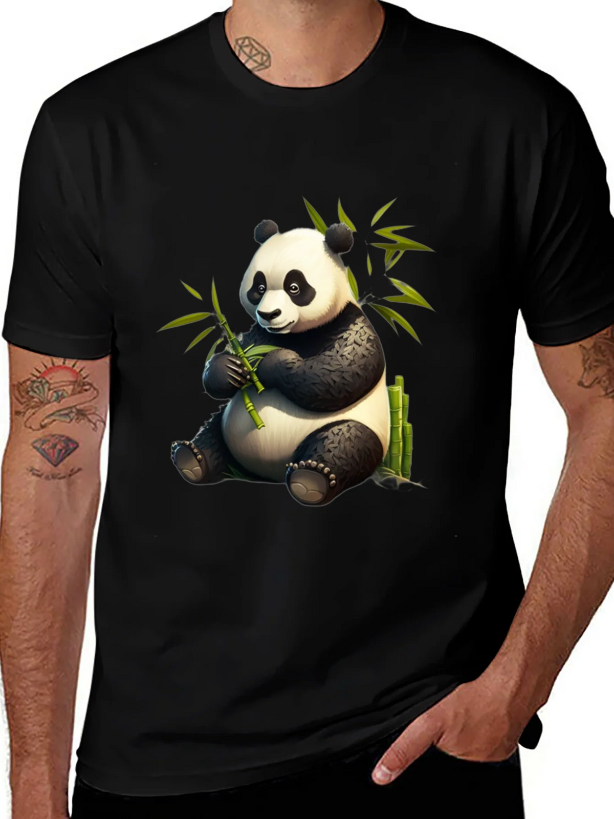 Panda Bamboo T-Shirt - Cute & Comfy Cotton Tee product image 1