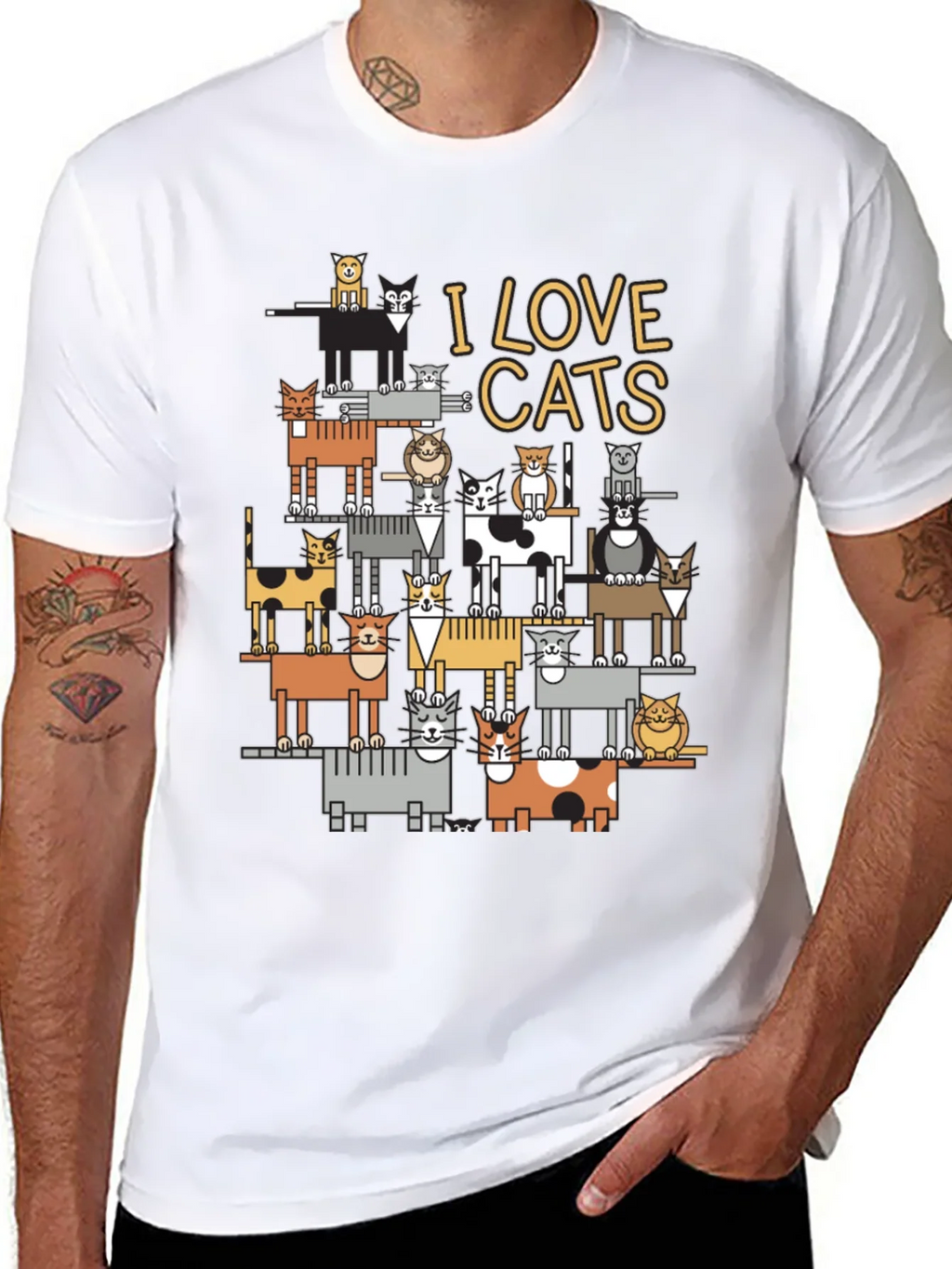 I Love Cats T-Shirt | Funny Cat Lover Tee product image 3