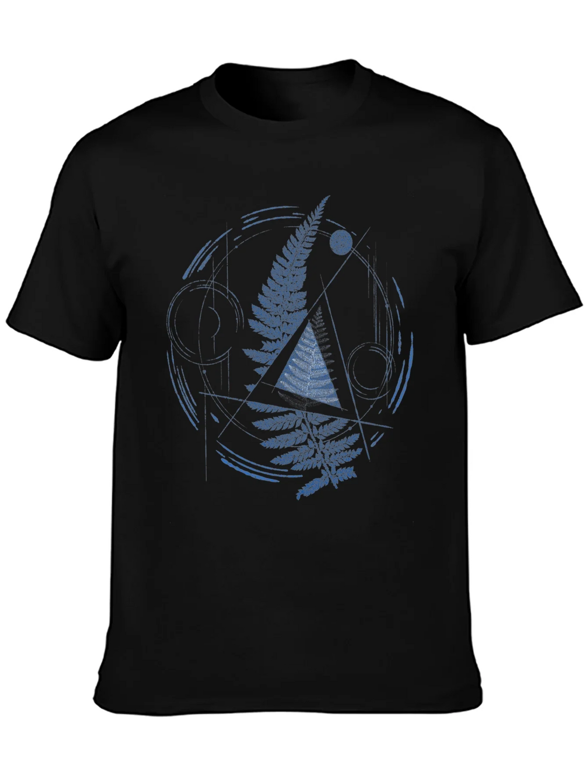 Geometric Fern Graphic Print Mens T-Shirt product image 3