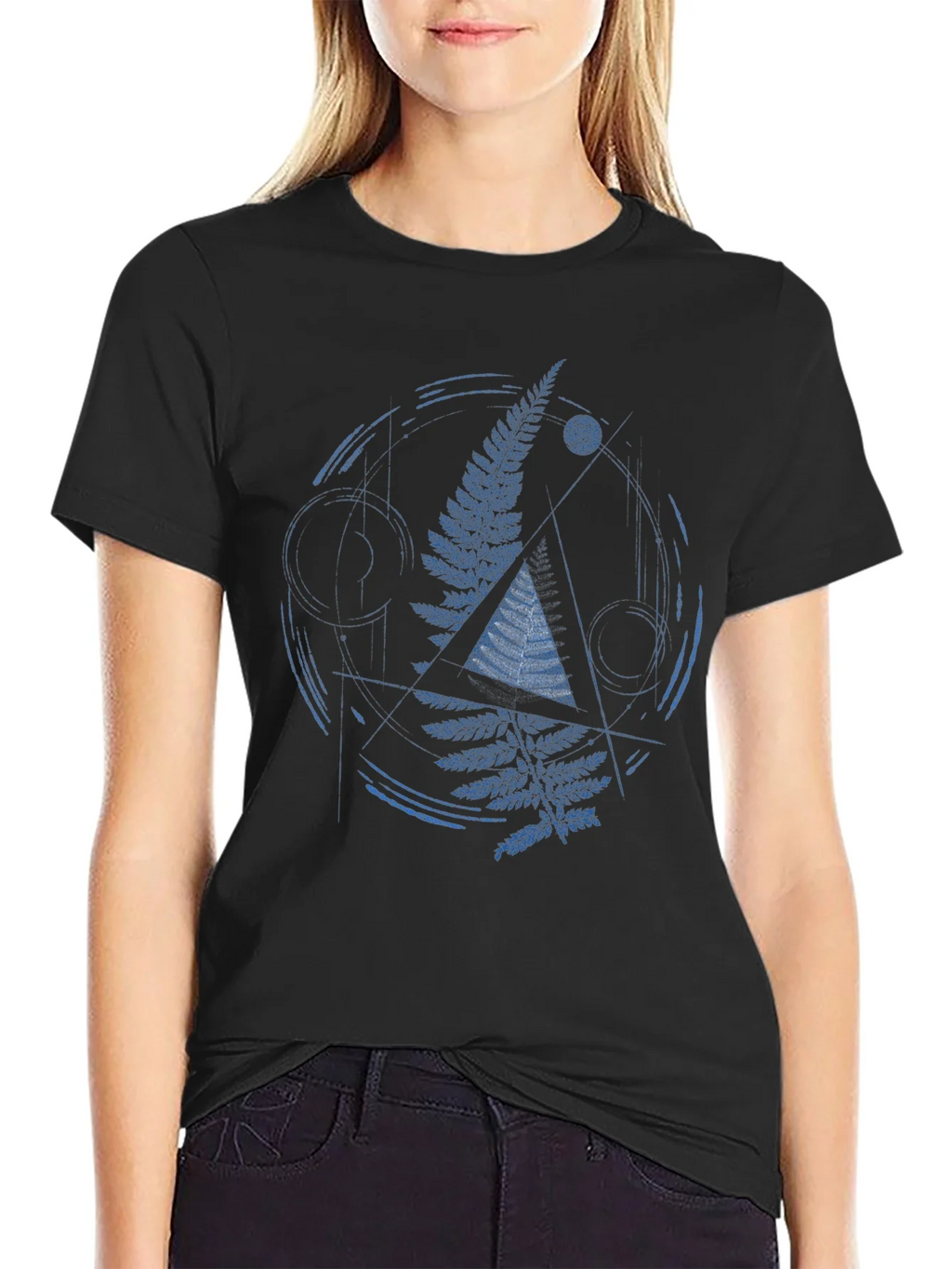Geometric Fern Graphic Print Mens T-Shirt product image 2