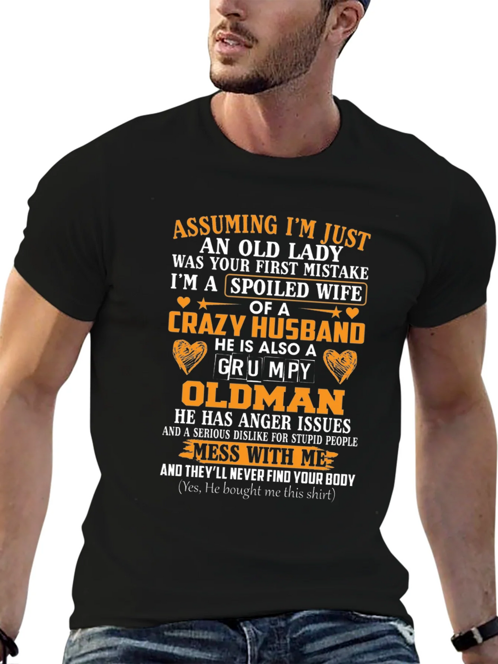 Spoiled Wife Crazy Husband T-Shirt product image 4