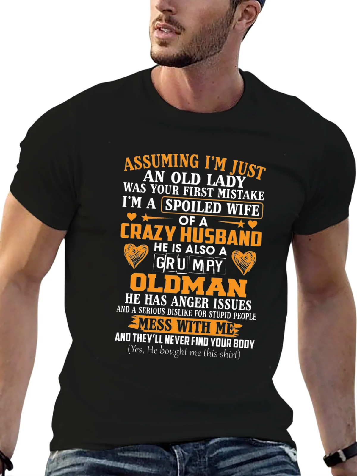 Spoiled Wife Crazy Husband T-Shirt product image 4