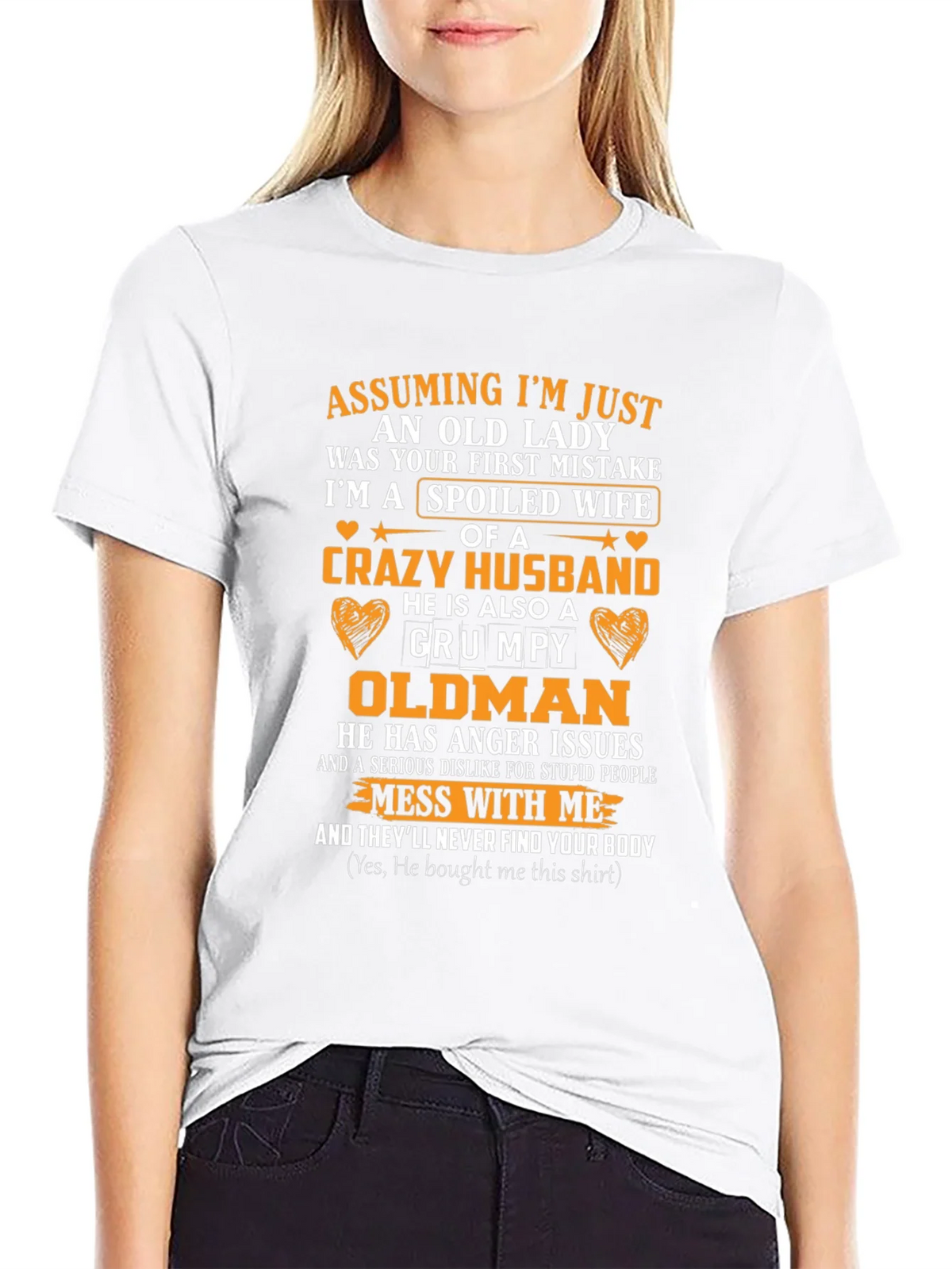 Spoiled Wife Crazy Husband T-Shirt product image 6