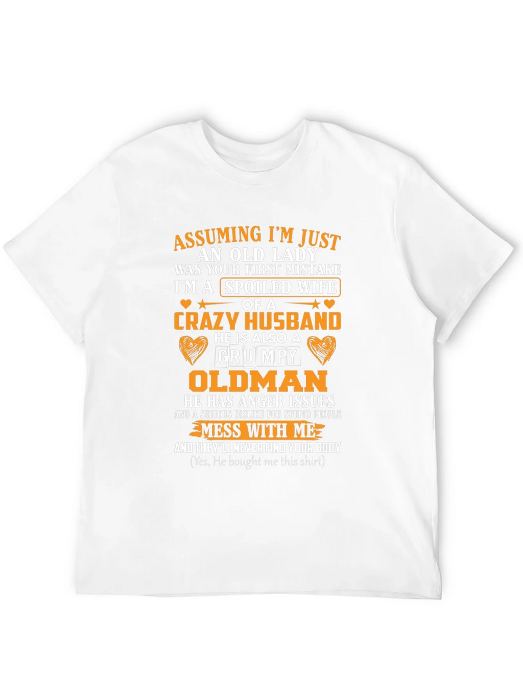Spoiled Wife Crazy Husband T-Shirt product image 9