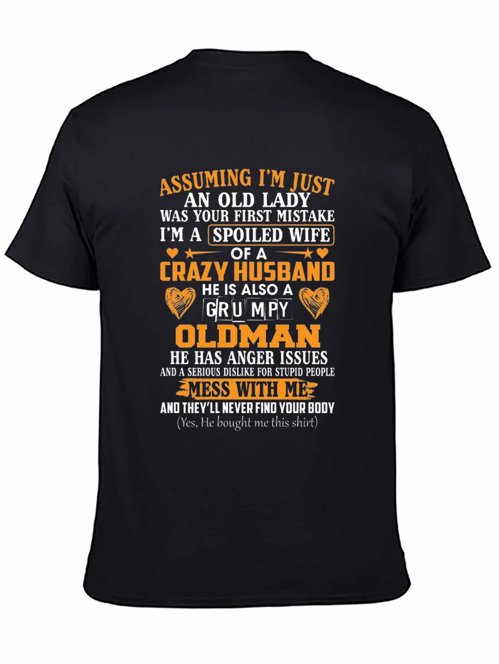 Spoiled Wife Crazy Husband T-Shirt product image 3