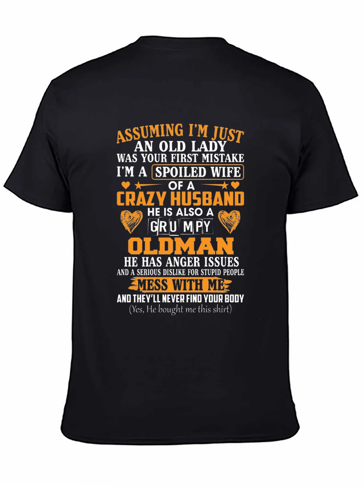 Spoiled Wife Crazy Husband T-Shirt product image 3
