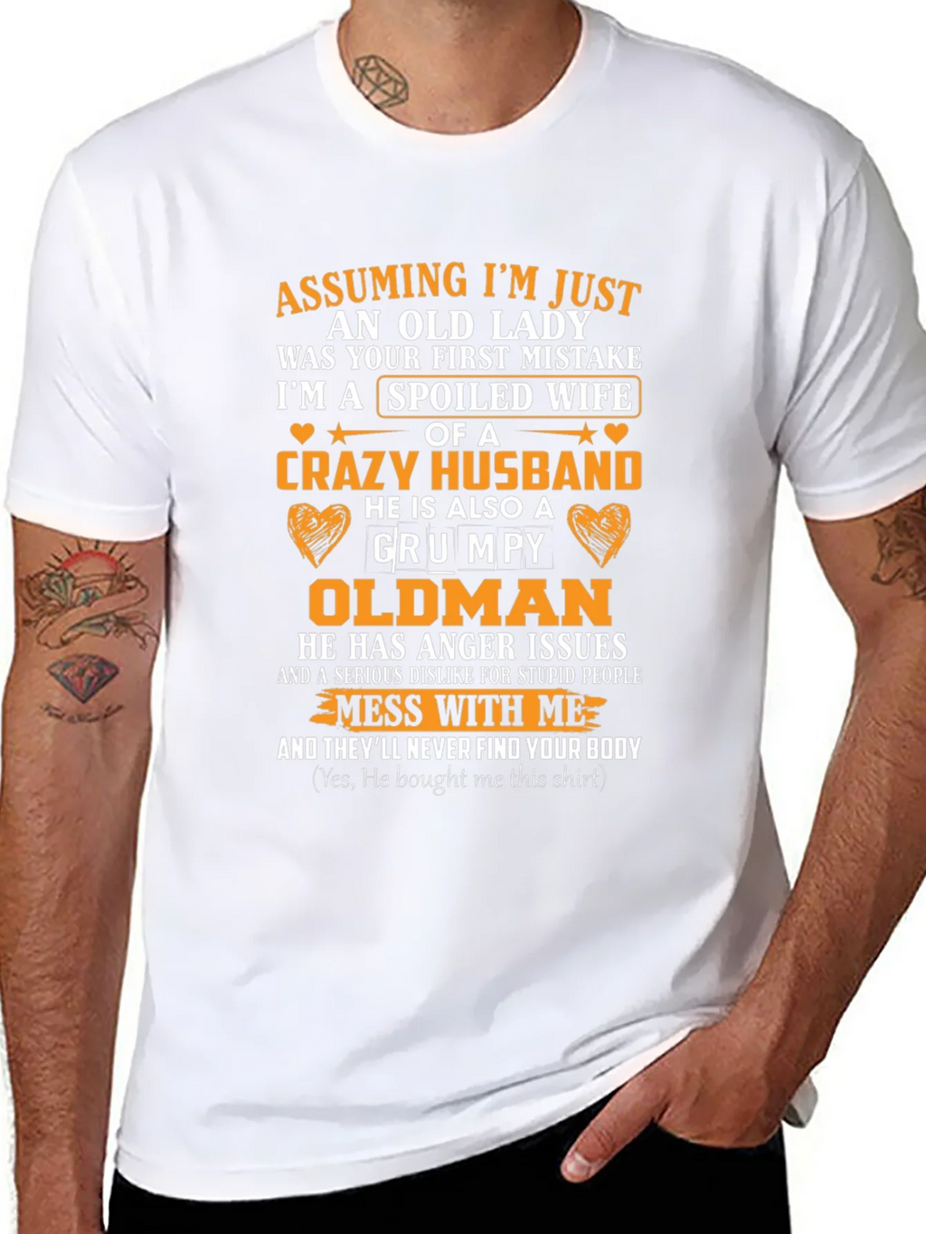 Spoiled Wife Crazy Husband T-Shirt product image 5