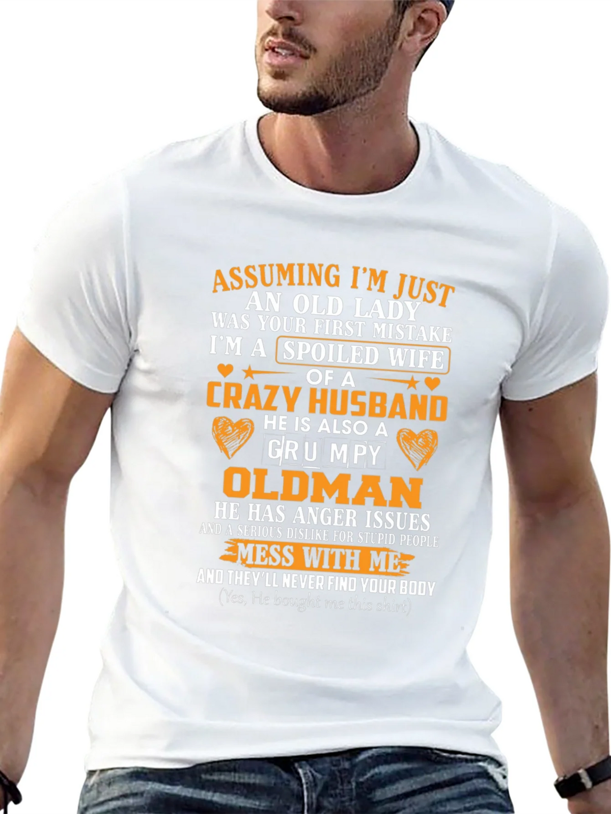Spoiled Wife Crazy Husband T-Shirt product image 10