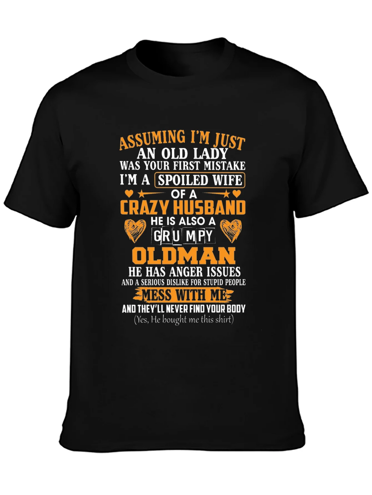 Spoiled Wife Crazy Husband T-Shirt product image 2