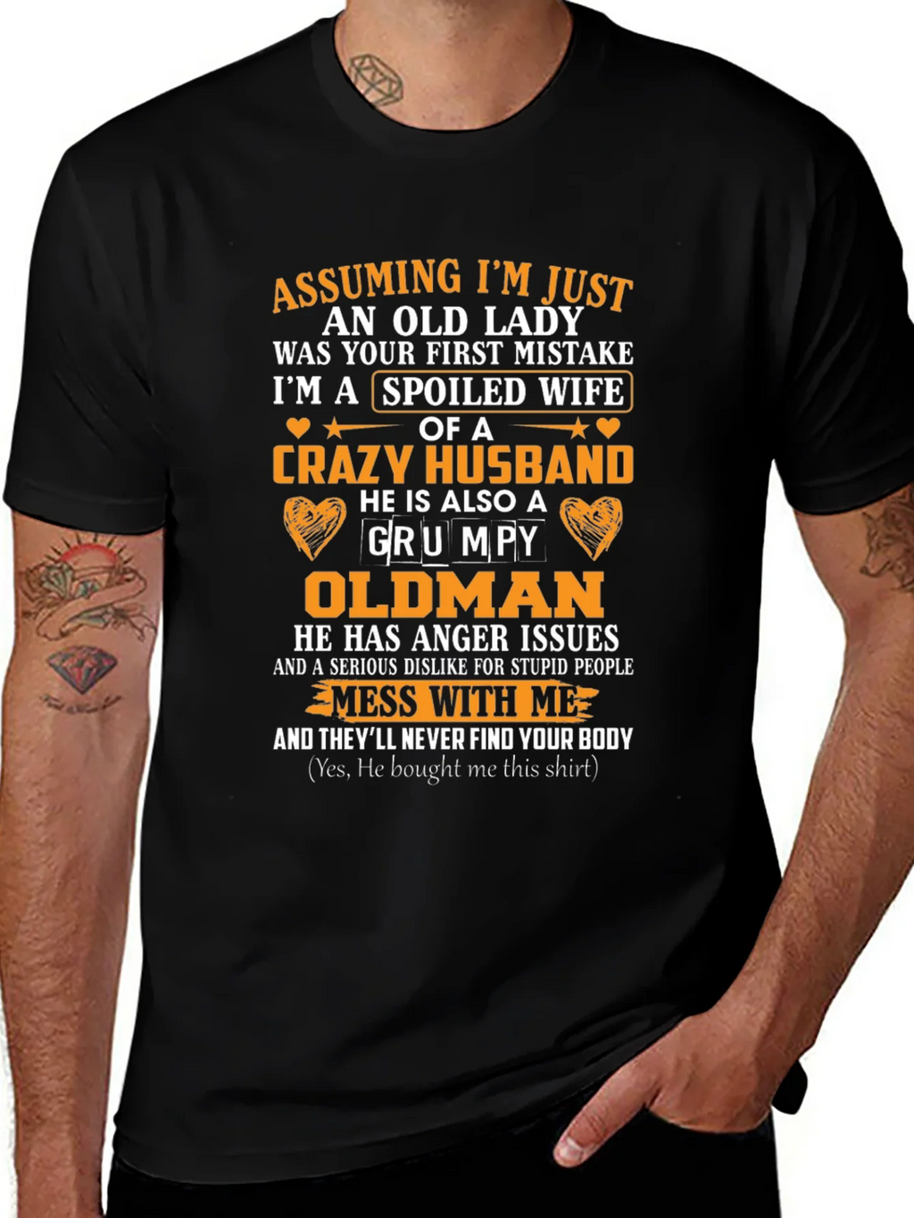 Spoiled Wife Crazy Husband T-Shirt product image 1