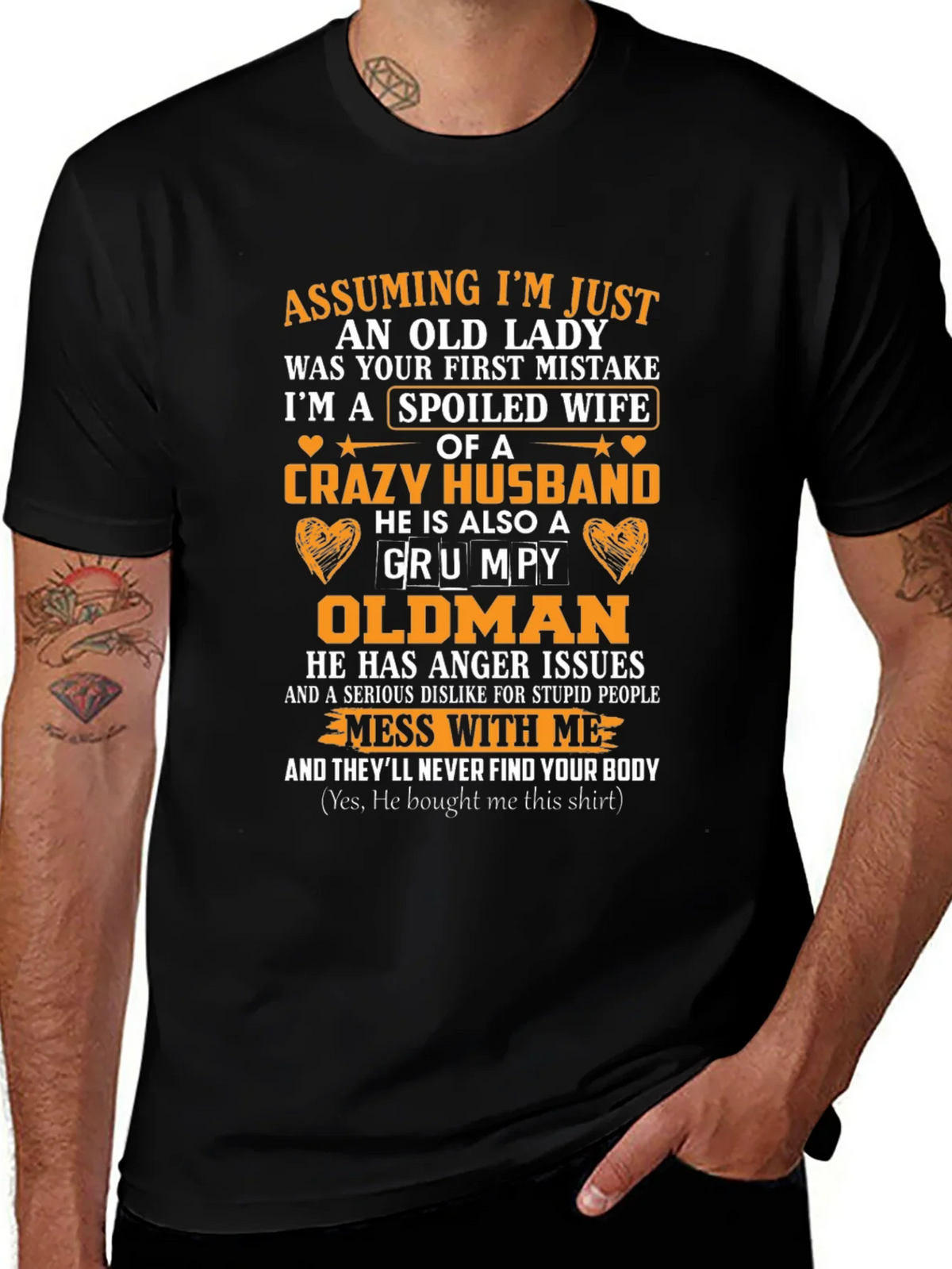 Spoiled Wife Crazy Husband T-Shirt product image 1