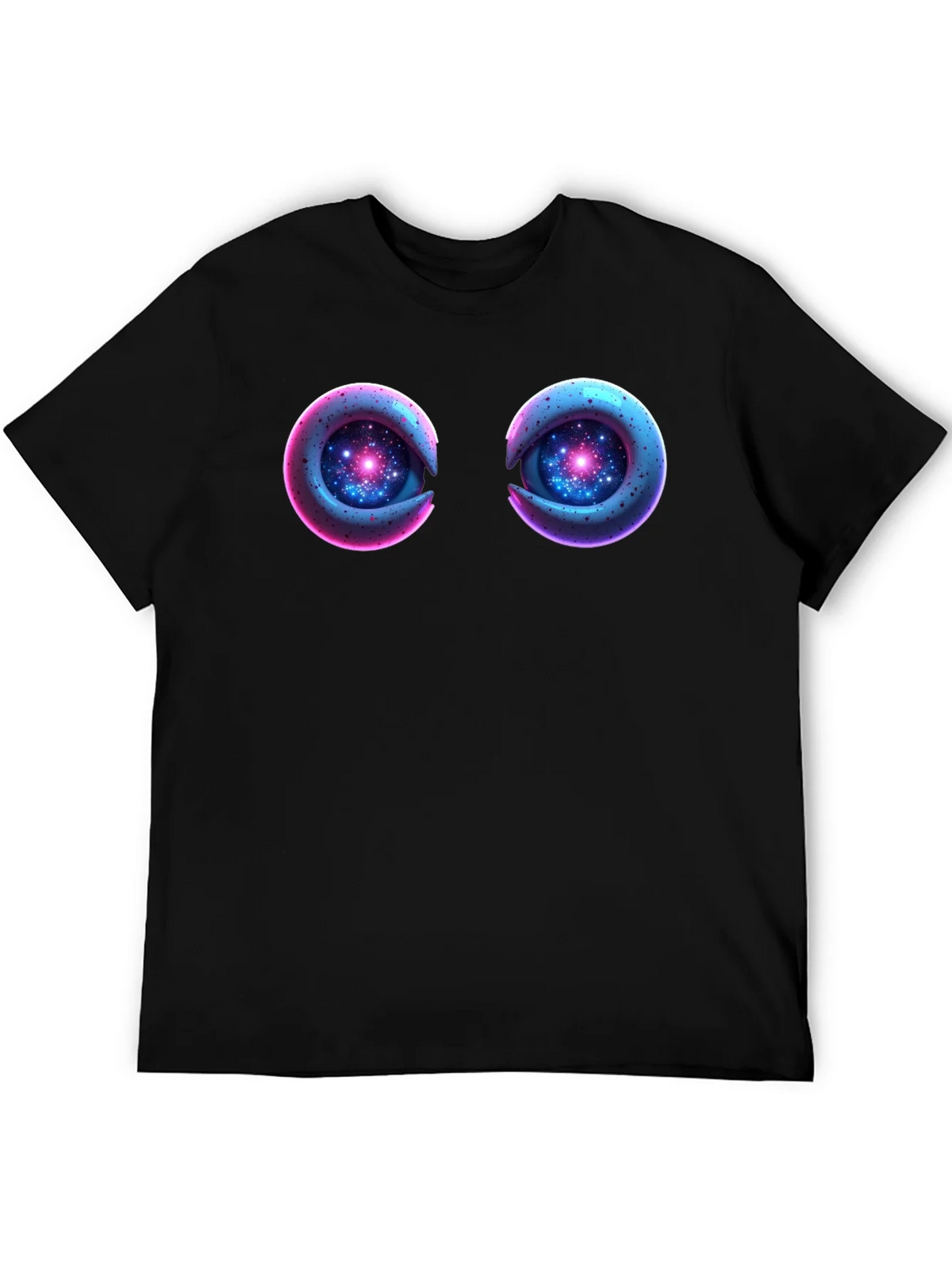 Cosmic Eyes Black Graphic T-Shirt product image 5