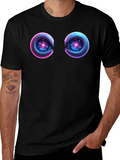 Cosmic Eyes Black Graphic T-Shirt product image 1