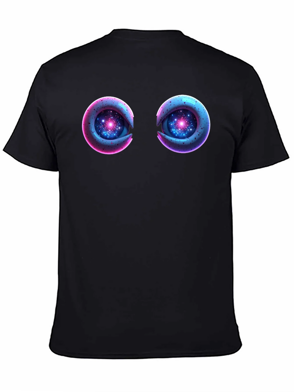 Cosmic Eyes Black Graphic T-Shirt product image 4