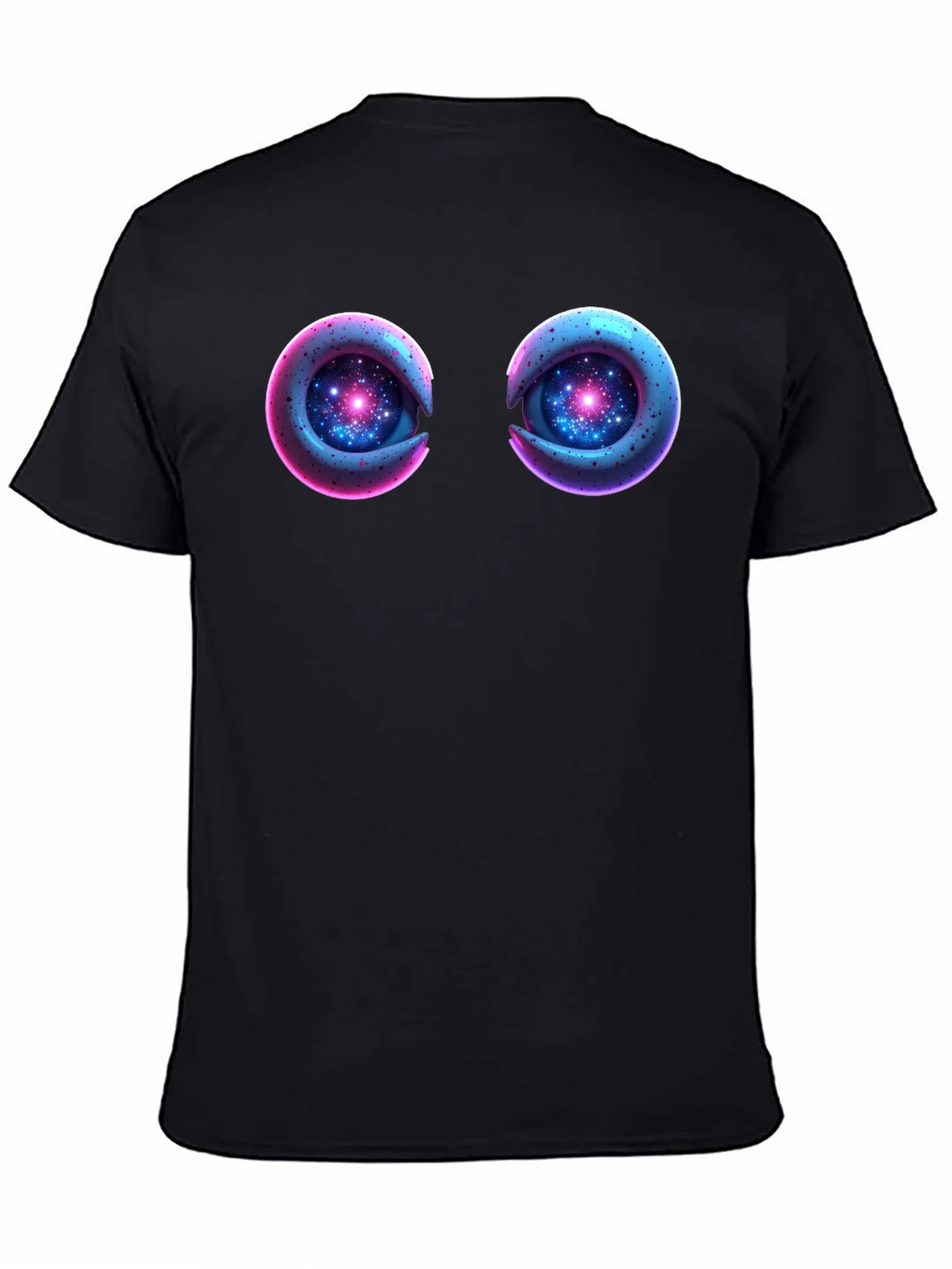 Cosmic Eyes Black Graphic T-Shirt product image 4