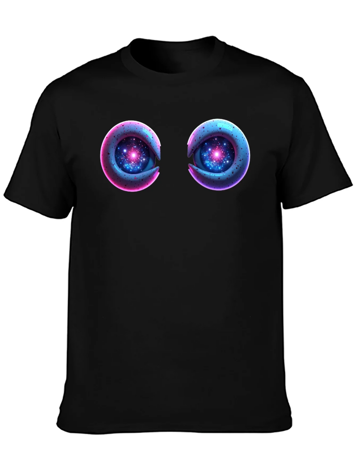 Cosmic Eyes Black Graphic T-Shirt product image 3