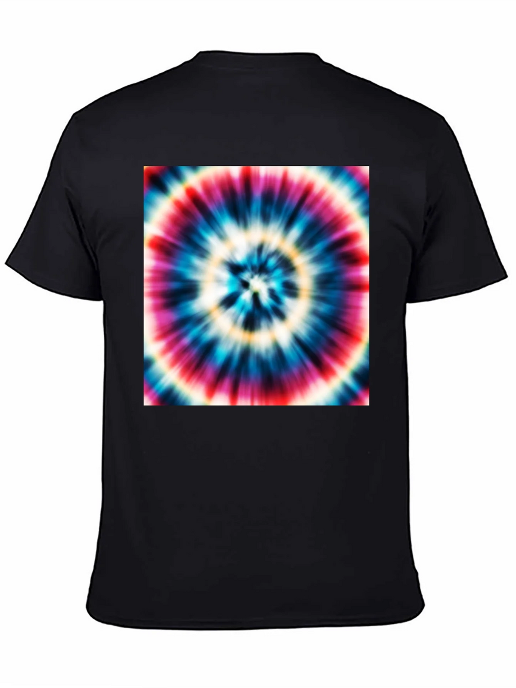 Tie Dye Swirl Graphic Black T-Shirt product image 4