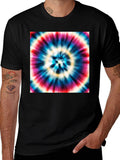 Tie Dye Swirl Graphic Black T-Shirt product image 1