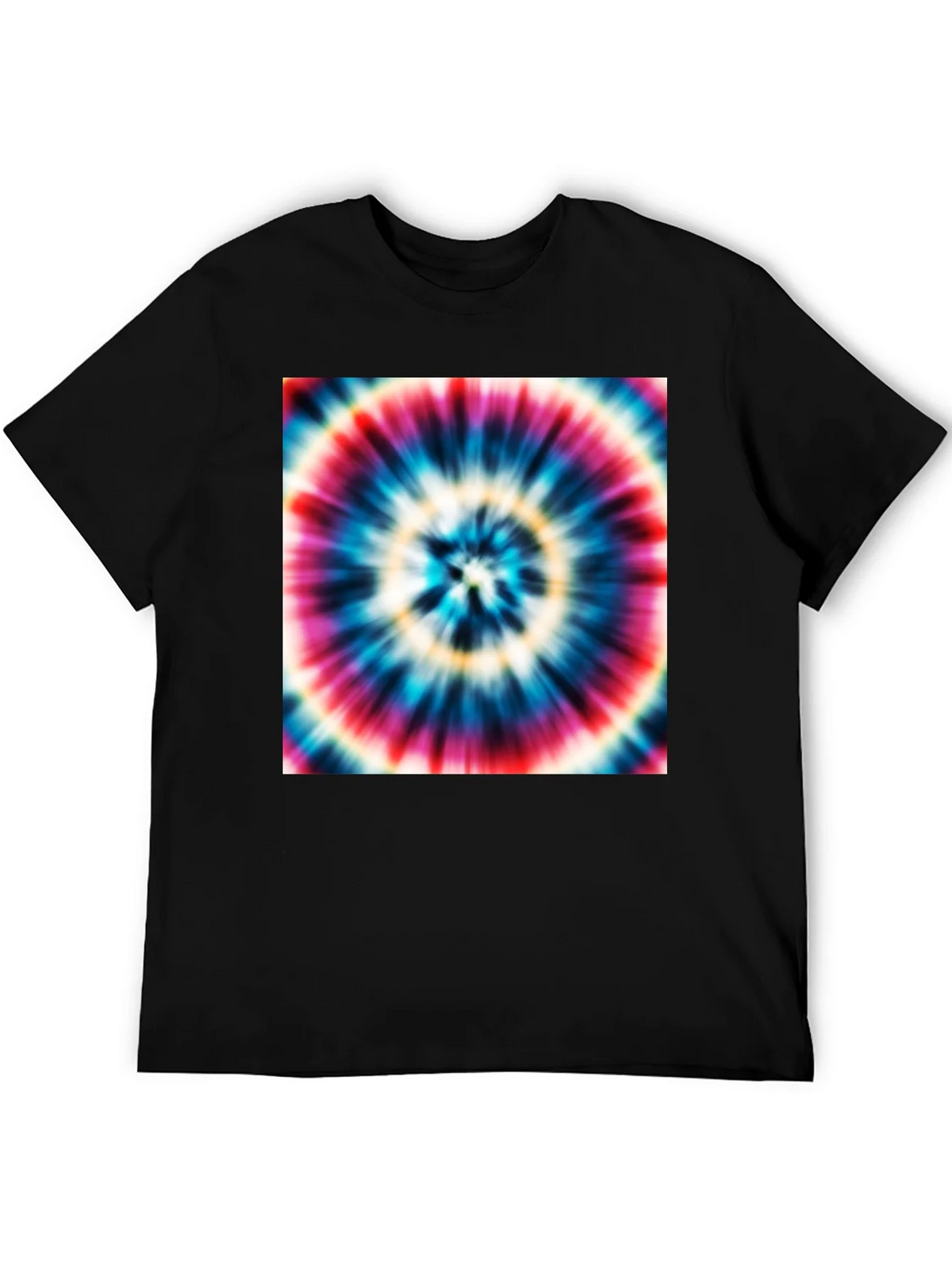 Tie Dye Swirl Graphic Black T-Shirt product image 5