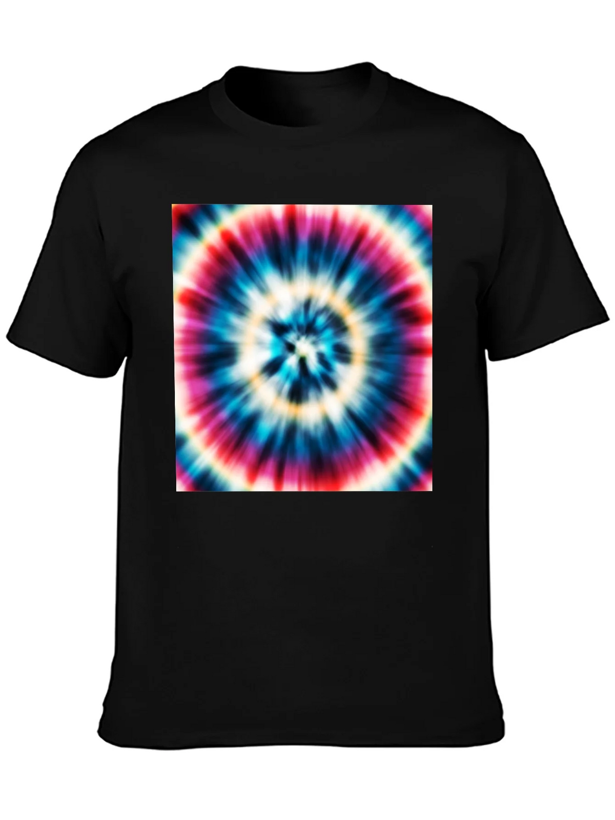 Tie Dye Swirl Graphic Black T-Shirt product image 3