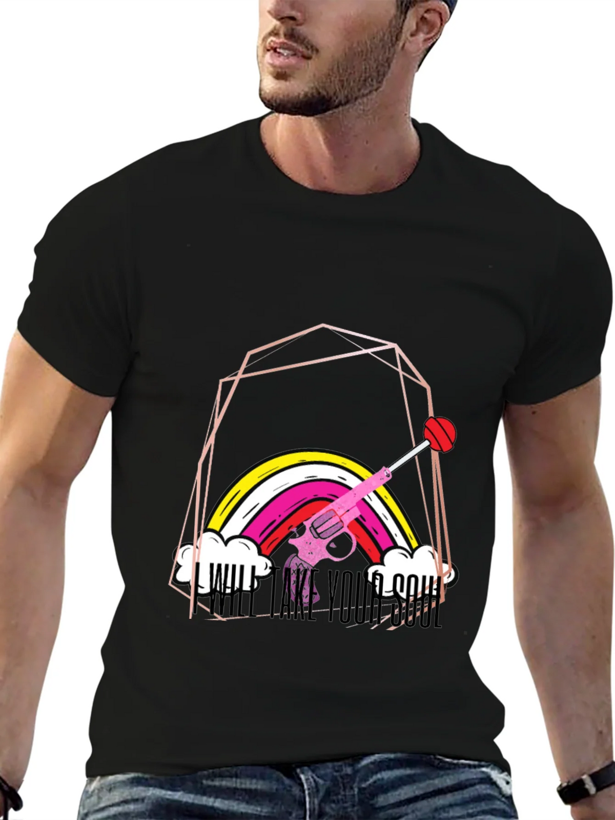 Rainbow Gun T-Shirt - Will Take Your Soul product image 6