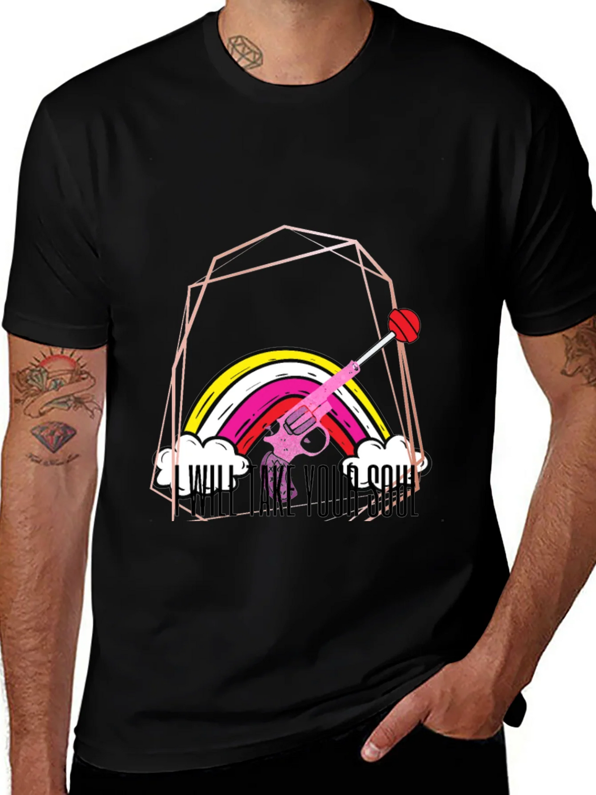 Rainbow Gun T-Shirt - Will Take Your Soul product image 1