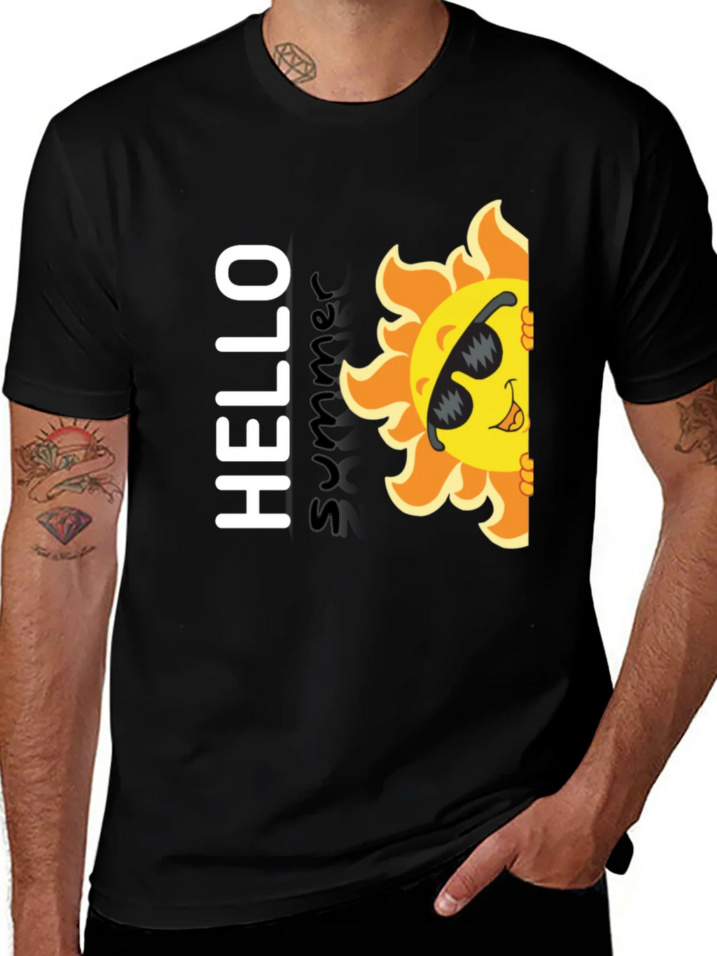 Hello Summer T-Shirt - Fun Sun Graphic Tee product image 1