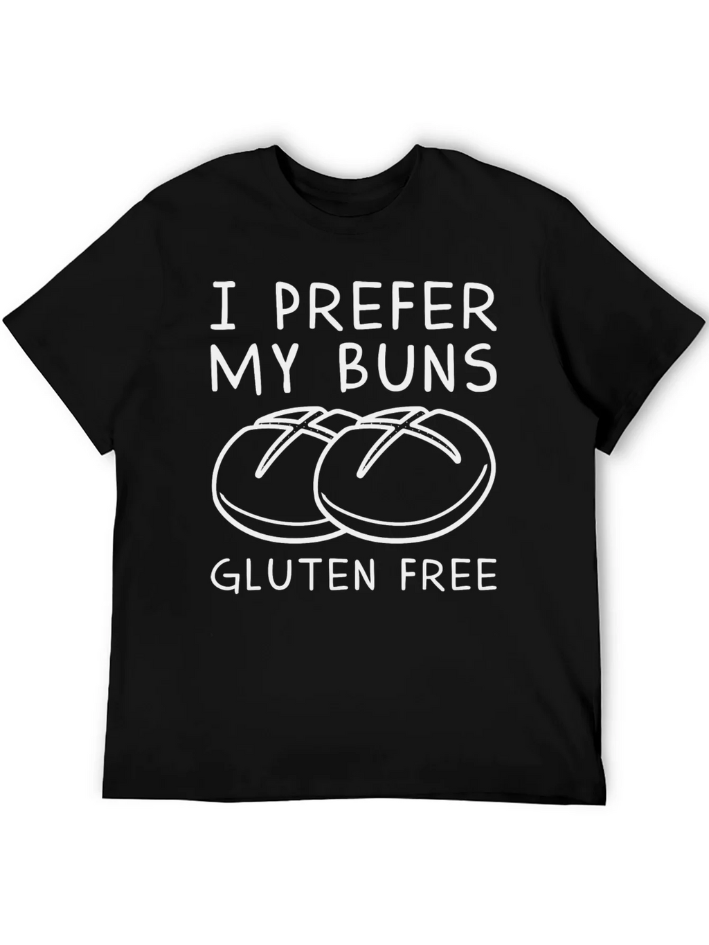 Gluten Free Buns T-Shirt - Unisex Black Tee product image 5
