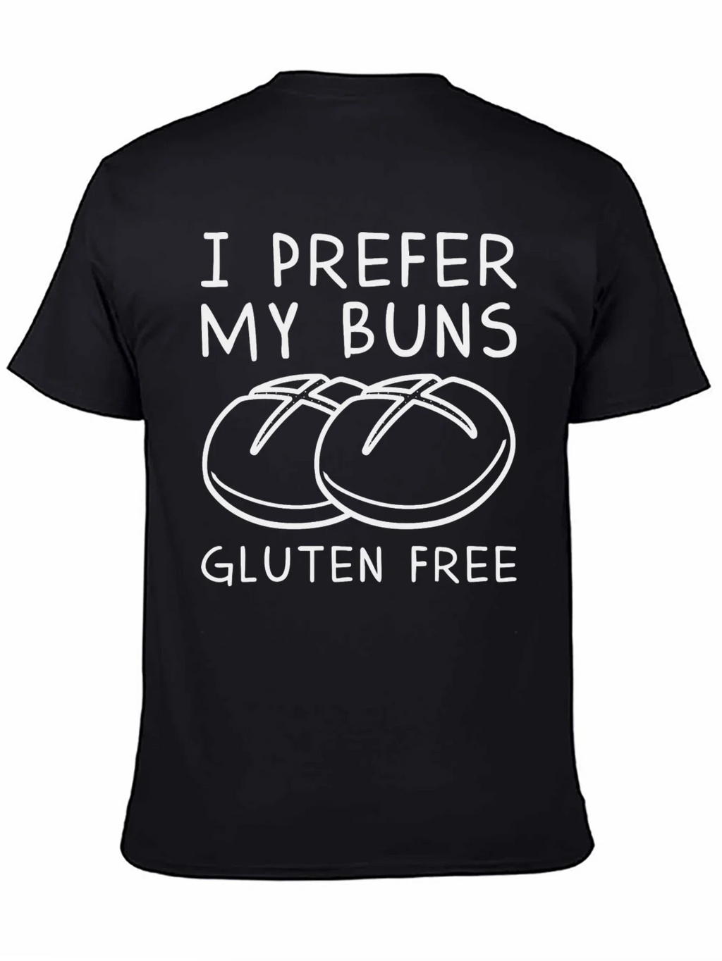 Gluten Free Buns T-Shirt - Unisex Black Tee product image 4