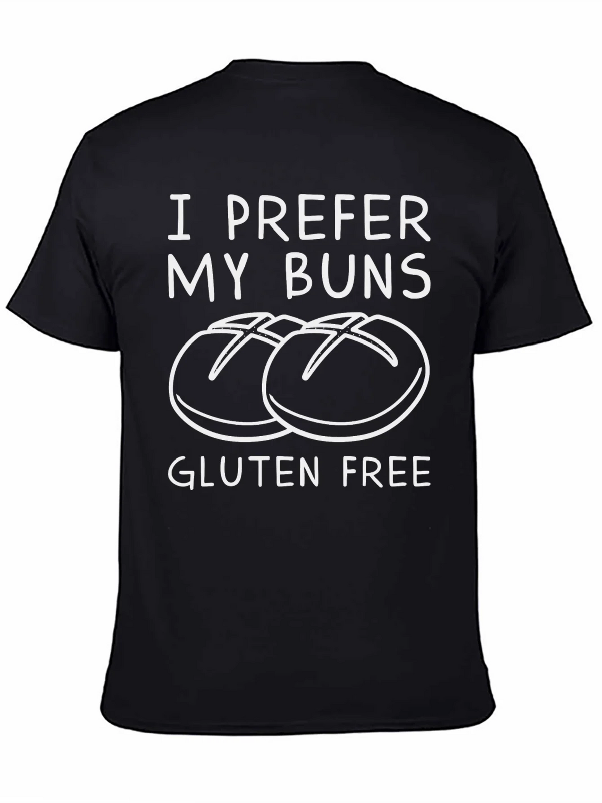 Gluten Free Buns T-Shirt - Unisex Black Tee product image 4