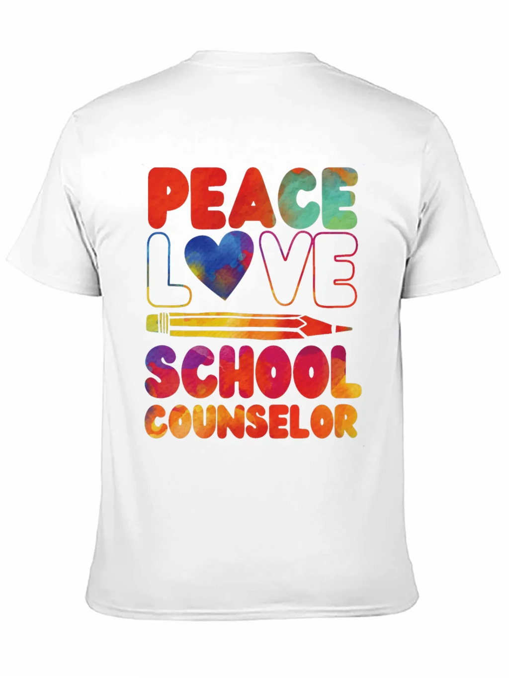 Peace Love School Counselor T-Shirt product image 10